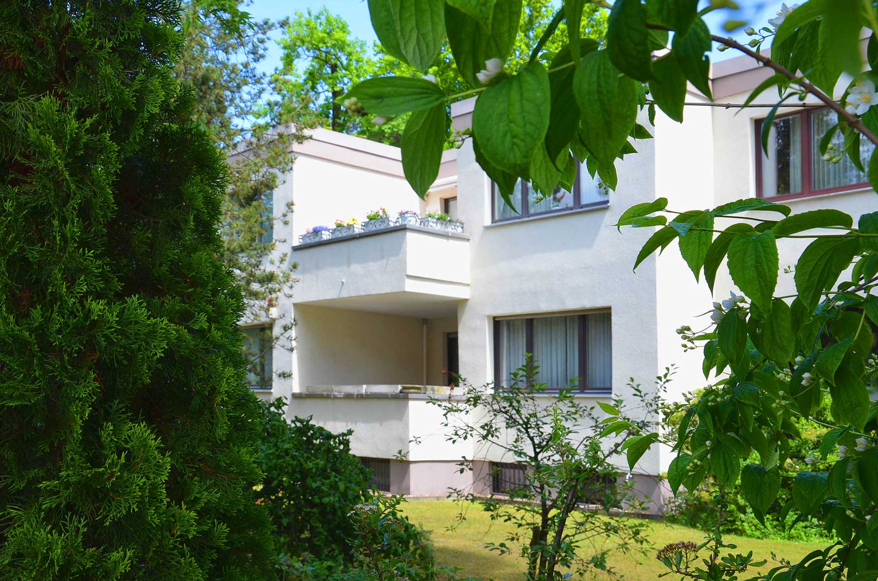 Reihenhäuser im Grünen in der Herbertstraße in Berlin