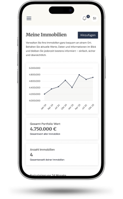 Kundenportal Mein Bendzko mit Wertentwicklung zum beobachten auf dem Smartphone